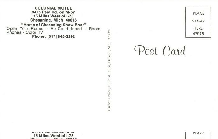 Colonial Motel - Old Postcard Photo (newer photo)